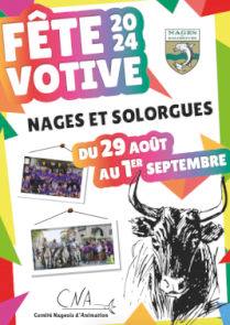 Fête Votive de Nages et Solorgues (29 août au 1 septembre 2024) : Réservation du repas des villageois.