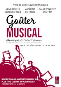 Goûter musical - Vendredi 18 octobre 2024