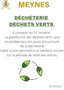 DECHETTERIE : déchets verts