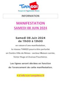 TANGO : MANIFESTATION - SAMEDI 08 JUIN 2024