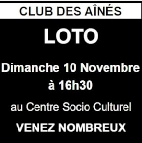 CLUB DES AÎNÉS : LOTO