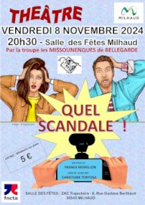 THÉÂTRE : QUEL SCANDALE ! - VENDREDI 8 NOVEMBRE - 20H30