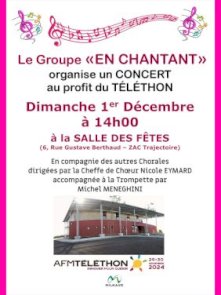 GROUPE EN CHANTANT : CONCERT - DIMANCHE 1ER DÉCEMBRE