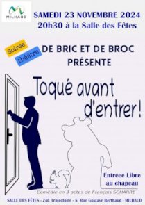 THÉÂTRE : TOQUÉ AVANT D'ENTRER