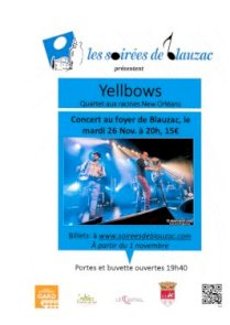 LES SOIREES DE BLAUZAC - CONCERT - MARDI 26 NOVEMBRE 