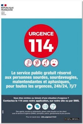 URGENCE 114 - le service public d’urgence réservé aux personnes sourdes, sourdaveugles, malentendantes et aphasiques