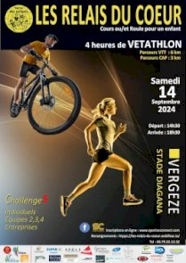 La 4ème édition de la course Les relais du cœur, organisée par l'association Terre des enfants se déroulera le Samedi 14/09/24 à 14h30 au stade Diagana à Vergèze