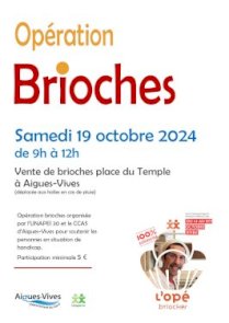 Vente de brioches - Samedi 19 octobre 2024