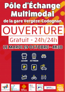 Ouverture Pôle d'échange Multimodal - Gare de Vergèze-Codognan