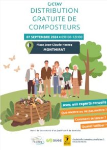 DISTRIBUTION GRATUITE DE COMPOSTEURS 7 SEPTEMBRE A MONTMIRAT