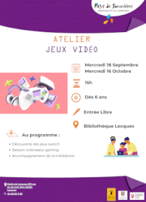 Atelier jeux vidéo