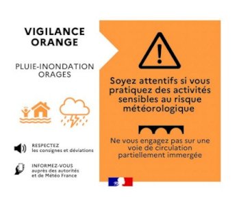 Alerte météo PLUIE - INONDATION et ORAGES