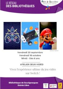 Atelier jeux vidéo Bibliothèque Souvignargues