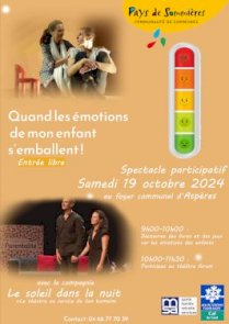 Quand les émotions de mon enfant s'emballent ! Spectacle participatif