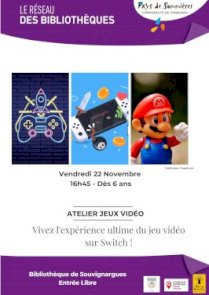 Atelier jeux vidéo Bibliothèque Souvignargues