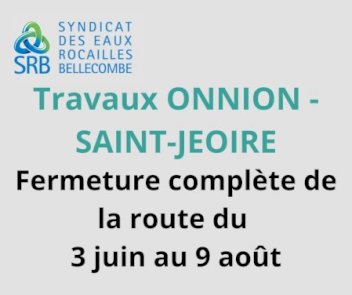 Communes de Saint-Jeoire et Onnion - Fermeture RD26  (1/1)