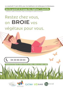 Service gratuit de Broyage des végétaux à domicile sur Gallargues-le-Montueux le 21 juin