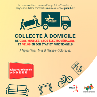 Collecte à domicile des objets revalorisables - Recyclerie de Calade (1/1)