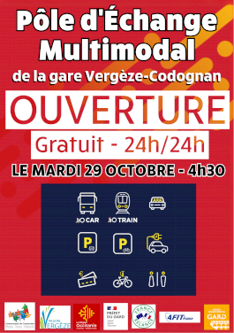 Ouverture Pôle d'échange Multimodal - Gare de Vergèze-Codognan (1/1)