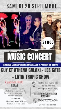 CONCERT GUY ET ATHENA GALAXI + THE GATS (1/1)