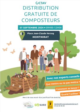 DISTRIBUTION GRATUITE DE COMPOSTEURS 7 SEPTEMBRE A MONTMIRAT (1/1)