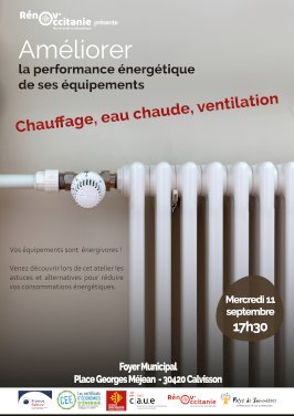 Atelier rénov'Occitanie Mercredi 11 Septembre à 17h30 à Calvisson (1/1)