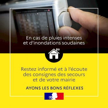 #PluieInondation | Ayons les bons réflexes ! (1/1)