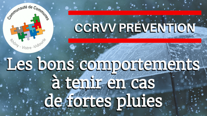 Rappel des bons gestes en cas de fortes pluies (1/2)